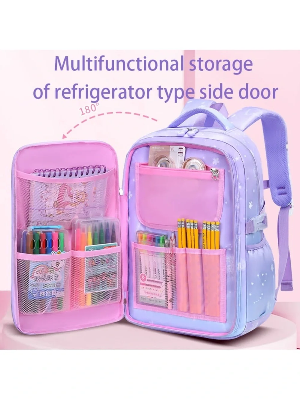 Kids' Purple Sparkle Backpack - Cute School Bag W